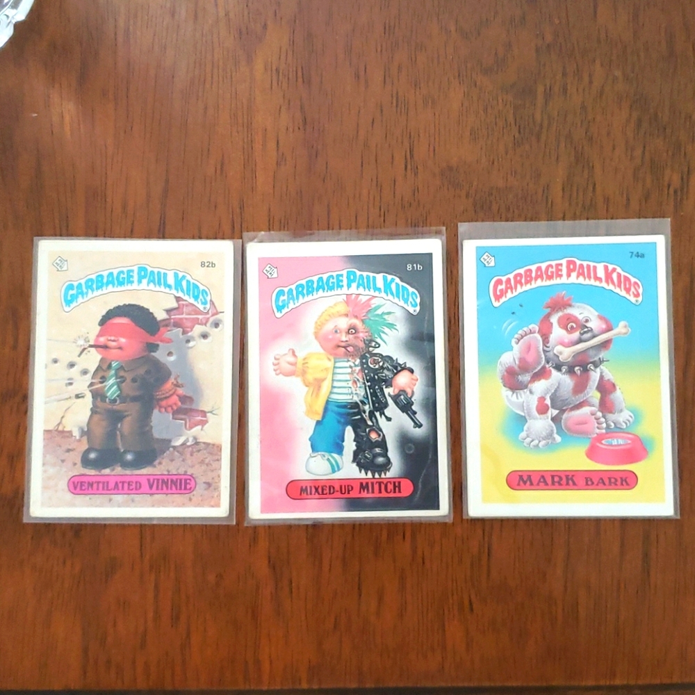 3LOT GARBAGE PAIL KIDS CARDS 1985